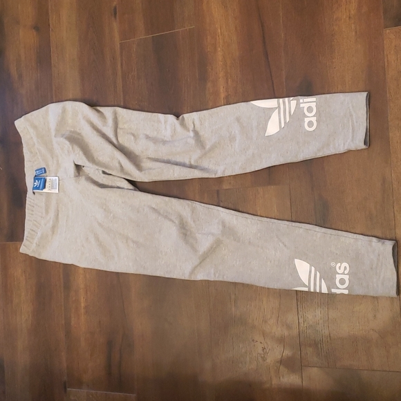 Adidas Trefoil Heather Gray Leggings - Picture 4 of 6